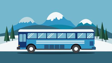 winter bus background and svg file