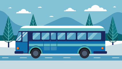 winter bus background and svg file © Jhanto