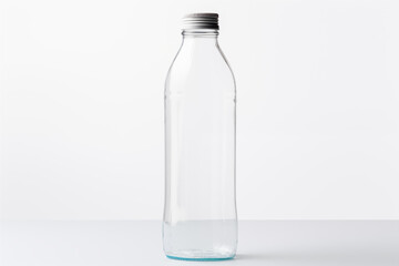 mockup empty blank transparent plastic bottle isolated on a white background
