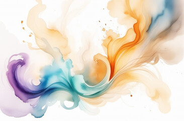Abstract background with watercolor stains in pastel tones.