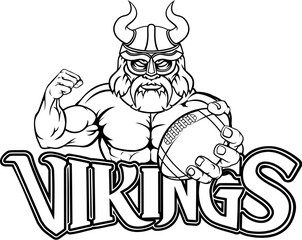 A Viking warrior gladiator American football sports mascot