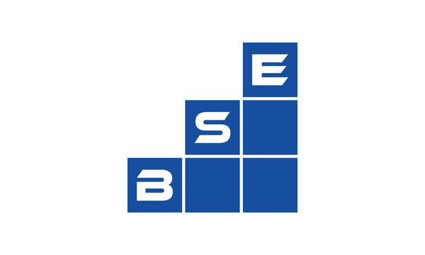 BSE initial letter financial logo design vector template. economics, growth, meter, range, profit, loan, graph, finance, benefits, economic, increase, arrow up, grade, grew up, topper, company, scale
