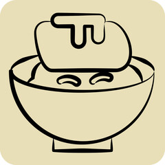 Icon Unagi. related to Sushi symbol. hand drawn style. simple design editable. simple illustration