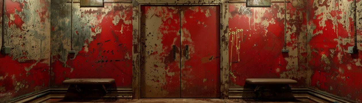 Mental health healing inside rage rooms, tight view, empowering destruction