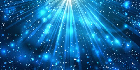 Fototapeta premium Bright blue background filled with stars and lights