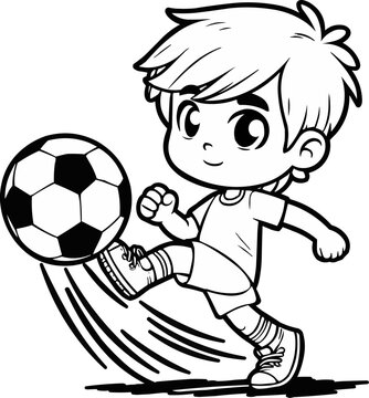Coloring pages for kids - soccer