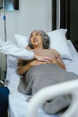 Hospital and its specialist doctors take care of patient with expertise, advice, discussion and...