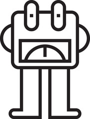 Cute Monster Character Line Icon