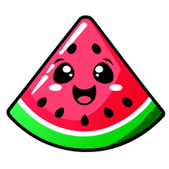 trend watermelon cartoon simple Design illustration