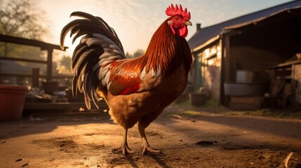rooster in the farm