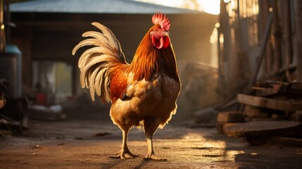 rooster in the garden