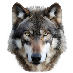 Obraz premium wolf's head isolated png on transparent background