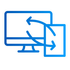 This is the Data Transfer icon from the UX and UI icon collection with an Outline gradient style