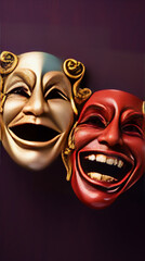 The Timeless Duality of Drama: A Monochromatic Depiction of Classic Theatre Masks