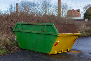 An industrial sized skip for companies to dispose of their waste and rubbish in a way that is friendly towards the environment