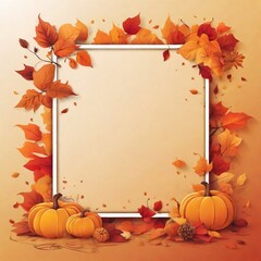 Naklejka na ściany i meble autumn poster template. free copy space aesthetic design. generative ai