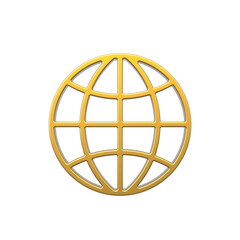 Website, Globe  Icon icon 3d render isolate on white background. © Clazzic