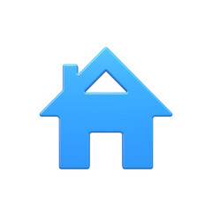 Home icon 3d render isolate on white background.