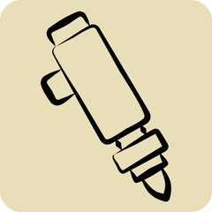 Icon Electric Screwdriver. related to Construction symbol. hand drawn style. simple design editable. simple illustration
