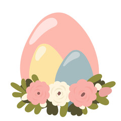 Happy Easter Egg Icon. Funny Doodle Egg Symbol Isolated on Background. Traditional Classic Easter Holiday Talisman Symbol Doodle Art. 