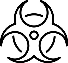 Biological hazard line icon