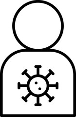 Obraz premium Virus infection line icon