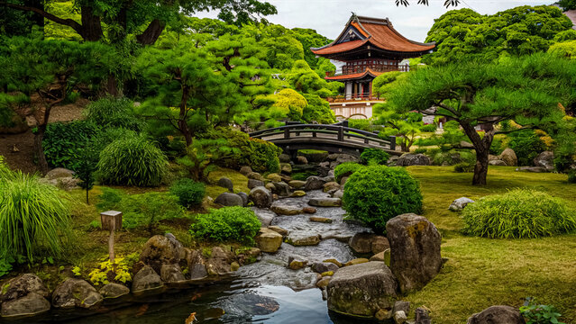 Generative Ai Japanese Garden High Quality Image