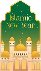 Islamic New Year Mosque and Celebration Vectors