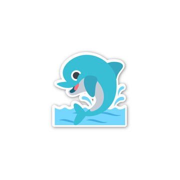 Dolphin Icon. Emoji Vector. Colorful Icon. Icon Vector. Icon Design