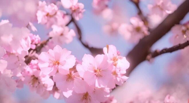 beautiful 3d view of cherry blossoms