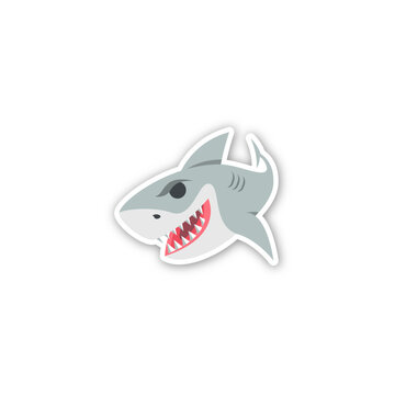 Shark Icon. Emoji Vector. Colorful Icon. Icon Vector. Icon Design