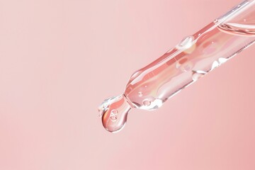 Translucent Face Serum Droplet Suspended in Air - obrazy, fototapety, plakaty
