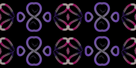 Seamless colourful batik ethnic dayak borneo line art pattern for aesthetic background or garment textile