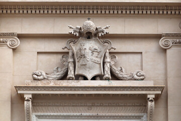 Detail of Church of San Rocco all Augusteo in Rome, Italy	
