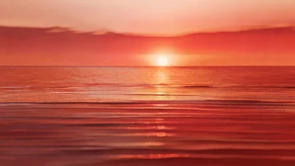 Fotobehang sunset over the sea © alvian