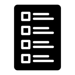 This is the Task List icon from the UX and UI icon collection with an solid style