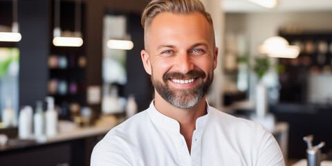 Fototapeta premium Kosmetiker an seinem Arbeitsplatz