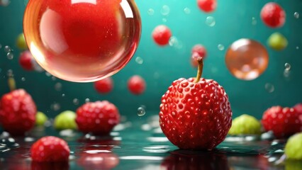 cherry in glass