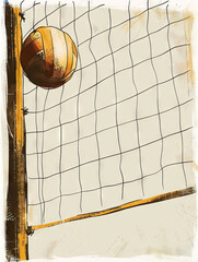 Volleyball background graphics template