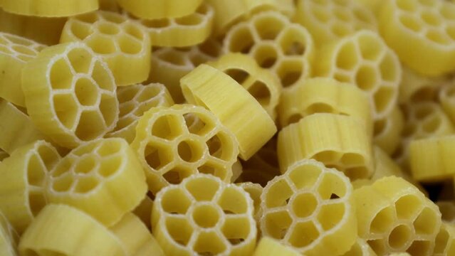Ruote pasta close up