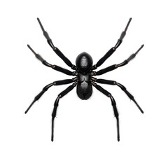 spider walking isolated on white