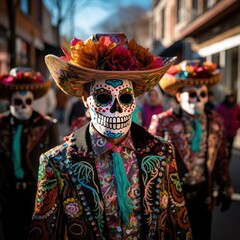 Dynamic Display: Calacas and Catrinas Infuse Energy into the Town