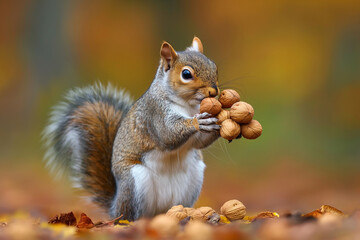 squirrel eating nut