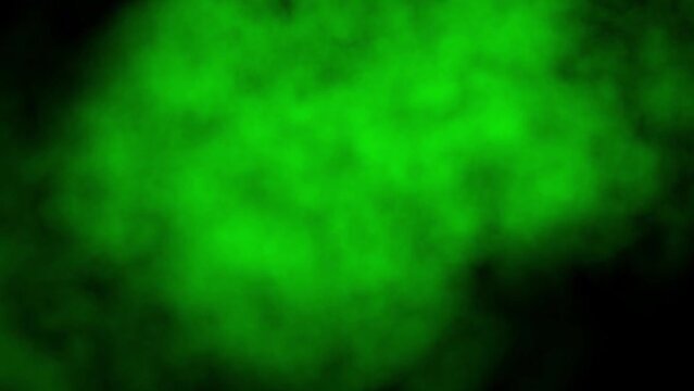 green smoke in black backround