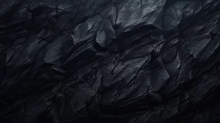 Foto op Plexiglas Close Up of Black Rock Formation © dDenVil