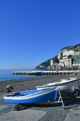 Fototapeta na wymiar Panoramic view of the Amalfi coast in the province of Salerno, Italy.