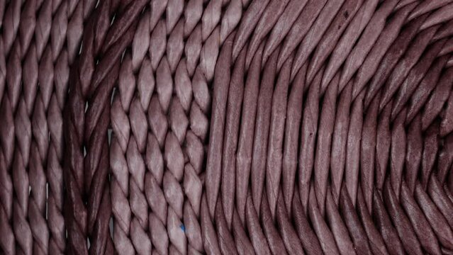 Wicker surface background close up, top view