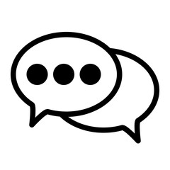 This is the Conversation icon from the UX and UI icon collection with an mixed style