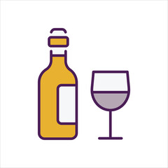 Wine icon editable stock vector stock