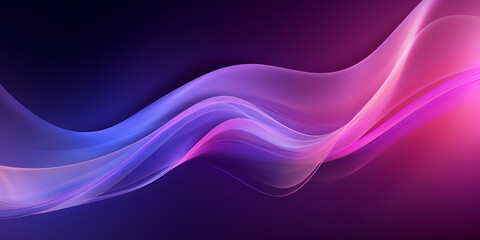 abstract purple background, Cosmic Waves Ethereal Purple Nebula Background, A vibrant purple and pink smoke wave against a dark black background, Generative AI
